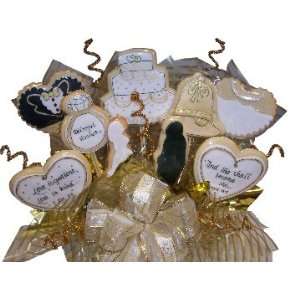    Blissfull Wishes Wedding Bouquet 9 Cookies 