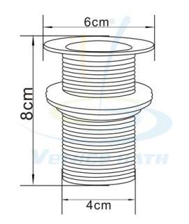 UNSLOTTED BASIN TAP SPRUNG PUSH POP UP WASTE 0301  