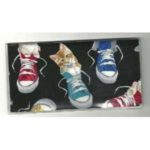  Checkbook Cover Kitty Cat Cats in Sneakers Everything 