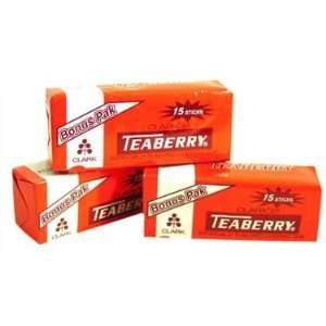  Clarks Teaberry Gum 15 Stick Bonus Pack (Pack of 12 