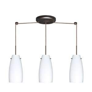 Tao Three Light Cord Hung Pendant with Linear Canopy Finish Bronze 