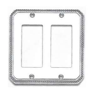  Omnia 8005/D Double GFI Switch Plate with Beaded Edge 