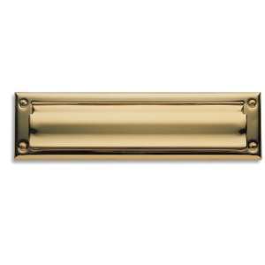  0014050 Satin Brass and Black Letter Box Plate 0014