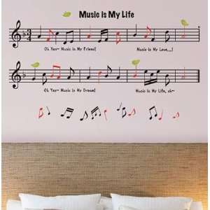   Notes ADHESIVE WALL ART DECO MURAL STICKER KR 0029