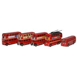   Collection from oxford die cast set of 5 N gauge buses