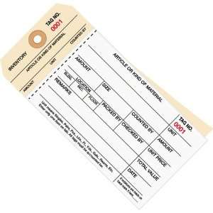   0500 0999) Inventory Tags 2 Part Carbonless Stub Style # 8 (500/Case