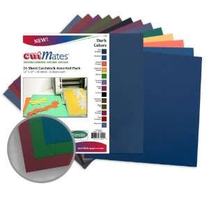  CUTMATES DARKS 26 PK Premium Patterned Cardstock 12X12 