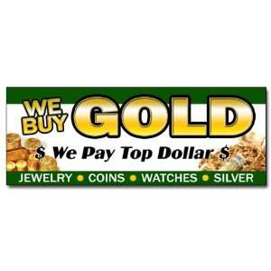  12 WE BUY GOLD 1 DECAL sticker pawn shop coins jewelry 