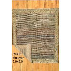    5x5 Hand Knotted Malayer Persian Rug   50x59