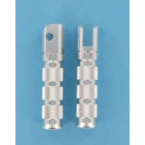    Emgo Anodized Aluminum Front Footpegs   Silver 50 11211 Automotive