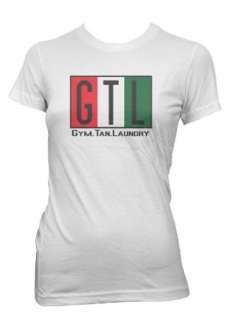 G.T.L. T shirt Gym Tan Laundry in Italian Flag Girls T 