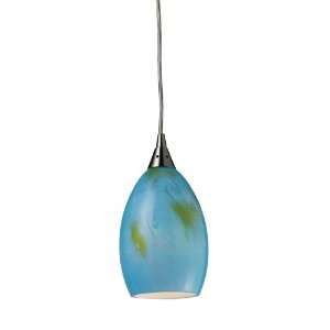  Elk 10209/1OAS Tranquility 1 Light Oasis Pendant In Satin 