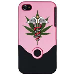   or 4S Slider Case Pink Medical Marijuana Symbol 