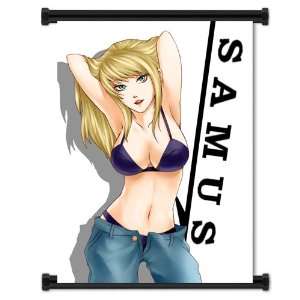  Metroid Prime Game Samus Aran Fabric Wall Scroll Poster 