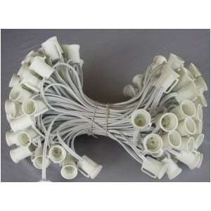  C7 25 Foot Light String, 12 Spacing, White Wire
