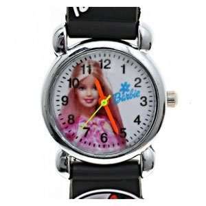  1 Pc BARBIE GIRL Wrist Watch Jelly Band COLOR BLACK ~ 3rd 