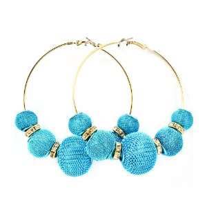 Basketball Wives Poparazzi Large Mesh Ball Earrings Celebrity Jewelry 