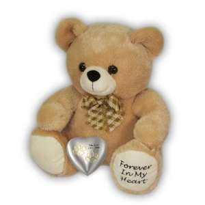  Tan Paw Print Heart Teddy Bear Cremation Urn