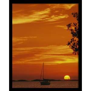  National Geographic, Sailboat at Sunset, 8 x 10 Poster 