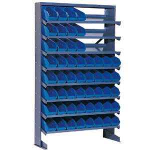   Rack With 64 Bins   12in. x 36in. x 60in. Rack Size, Blue, QPRS 101 BL