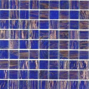   Blue Gem Solid Glossy Glass Tile   14041