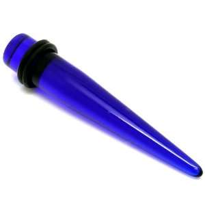 Blue Stretching Ear Taper Acrylic ~ 14G ~ 1.6mm ~ Sold 