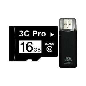  3C Pro 16GB 16G microSD microSDHC Memory Card Class 6 with 