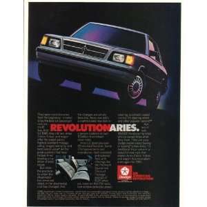  1985 Dodge Aries Revolutionaries Print Ad (18711)