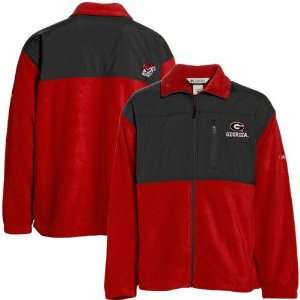   Georgia Bulldogs Black Red Fastbreak Fleece Jacket