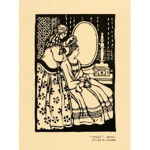  1920 Print Toilet Women Hair Makeup Vanity Dressing Art 