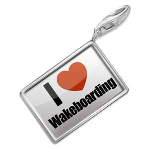 FotoCharms I Love Wakeboarding   Charm with Lobster Clasp For Charms 