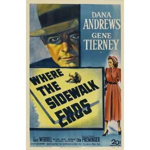 Sidewalk Ends Movie Poster (11 x 17 Inches   28cm x 44cm) (1950) Style 