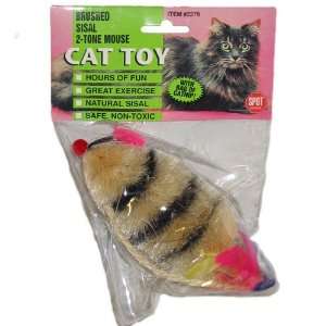  Brushed Sisal 2 Tone Mouse Cat Toy