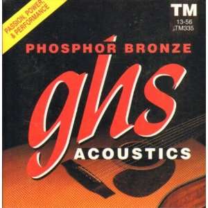  GHS TM335 Medium Phosphor Bronze Acoustic Guitar Strings 