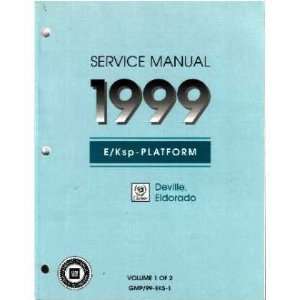  1999 CADILLAC DEVILLE ELDORADO Service Shop Manual Book 