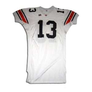  White No. 13 Game Used Auburn Russell Football Jersey 