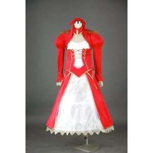  Japanese Anime Fate Stay Night Cosplay Costume   Red Saber 