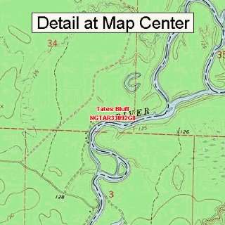  USGS Topographic Quadrangle Map   Tates Bluff, Arkansas 