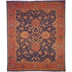  Kalaty Soumak Su 112 Navy/Rust 10 Round Area Rug