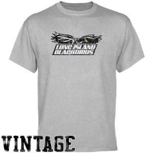  Long Island Blackbirds Ash Distressed Logo Vintage T shirt 