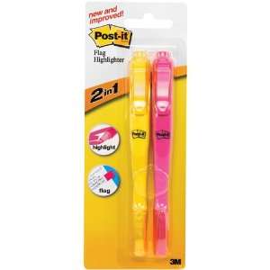  3m Post it Flag Highlighters, Pack of 2