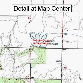  USGS Topographic Quadrangle Map   Parkers Corner, Arkansas 