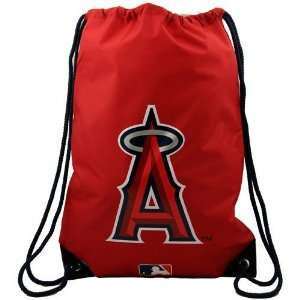  Anaheim Angels Red Nylon Drawstring Backpack Sports 