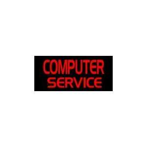  Computer Service Simulated Neon Sign 12 x 27