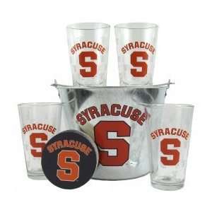 Syracuse Glasses and Beer Bucket Set  Syracuse Beer Bucket Gift Set
