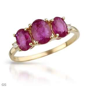 Ring With 1.81ctw Precious Stones   Genuine Diamonds and Rubies Well 