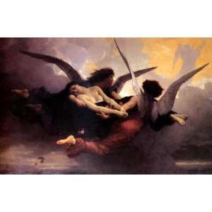  ANGELS A SOUL BROUGHT TO HAVEN BY BOUGUEREAU POSTER REPRO 