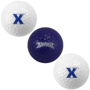  NCAA Xavier Musketeers 3 Pack Team Logo Golf Balls Sports 