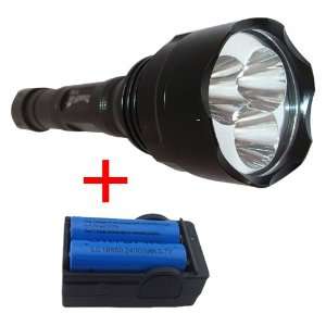   Q5 LED Flashlight 3 Mode Torch + Battery + Charger