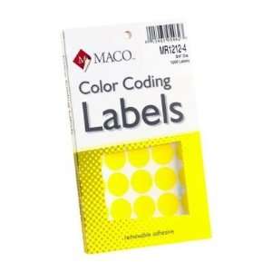    Maco Removable Color Coding Labels (MR1212 4)